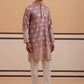 Embroidered Cotton-Blend Kurta Pyjama with Paisley Design ( 65KP P 5365 P 5365Magenta ) [FF] [Q-12-15]
