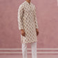 Silk-Blend Foil Printed Festive Kurta Pyjama ( 65KP P 5366 P 5366Cream ) [FF] [A-1-4]