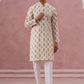 Silk-Blend Foil Printed Festive Kurta Pyjama ( 65KP P 5366 P 5366Cream ) [FF] [A-1-4]