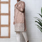 Traditional Silk-Blend Kurta Pyjama with Embroidery (65KP P 5371 Brown ) [FF] [A-1-4]