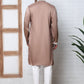 Traditional Silk-Blend Kurta Pyjama with Embroidery (65KP P 5371 Brown ) [FF] [A-1-4]