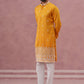 Traditional Silk-Blend Kurta Pyjama with Embroidery ( 65KP P 5371 P 5371Mustard ) [FF] [A-1-4]