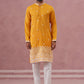 Traditional Silk-Blend Kurta Pyjama with Embroidery ( 65KP P 5371 P 5371Mustard ) [FF] [A-1-4]