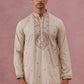 Silk Blend Embroidered Kurta Pyjama Set for Men ( 65KP P 5373 P 5373Cream ) [FF] [P-5]