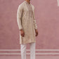 Silk Blend Embroidered Kurta Pyjama Set for Men ( 65KP P 5373 P 5373Cream ) [FF] [P-5]