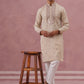 Silk Blend Embroidered Kurta Pyjama Set for Men ( 65KP P 5373 P 5373Cream ) [FF] [P-5]