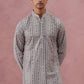 Grey Geometric Print & Sequin Kurta Set (65KP P 5379 Grey ) [FF] [A-1-4]