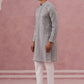 Grey Geometric Print & Sequin Kurta Set (65KP P 5379 Grey ) [FF] [A-1-4]