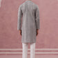 Grey Geometric Print & Sequin Kurta Set (65KP P 5379 Grey ) [FF] [A-1-4]