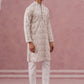 Peach Geometric Print & Sequin Kurta Set ( 65KP P 5379 P 5379Peach ) [FF] [A-1-4]