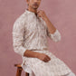 Peach Geometric Print & Sequin Kurta Set ( 65KP P 5379 P 5379Peach ) [FF] [A-1-4]