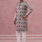 Grey Silk Blend Geometric Embroidered Kurta Set (65KP P 5381 Grey ) [FF] [B-1-2]