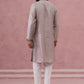 Grey Silk Blend Geometric Embroidered Kurta Set (65KP P 5381 Grey ) [FF] [B-1-2]