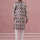 Grey Silk Blend Geometric Embroidered Kurta Set (65KP P 5381 Grey ) [FF] [B-1-2]