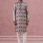 Grey Silk Blend Geometric Embroidered Kurta Set (65KP P 5381 Grey ) [FF] [B-1-2]