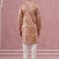 Floral Foil Printed Silk Blend Kurta Set ( 65KP P 5382 P 5382Golden ) [FF] [A-1-4]