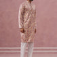 Paisley Foil Printed Silk Blend Kurta Set ( 65KP P 5383 P 5383Cream ) [FF] [A-1-4]