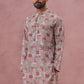Abstract Printed Cotton Blend Kurta Pyjama (65KP P 5384 Brown ) [FF] [A-1-4]