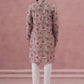 Abstract Printed Cotton Blend Kurta Pyjama (65KP P 5384 Brown ) [FF] [A-1-4]