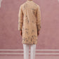 Men's Foil Printed Festive Kurta Pyjama Set (65KP P 5388 Beige ) [FF] [A-1-4]