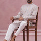 Traditional Cotton Blend Embroidered Kurta Pyjama (65KP P 5389 Multi ) [FF] [A-1-4]