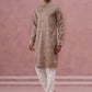Men’s Thread Work & Printed Kurta Pyjama Set (65KP P 5390 Beige ) [FF] [A-1-4]