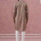 Men’s Thread Work & Printed Kurta Pyjama Set (65KP P 5390 Beige ) [FF] [A-1-4]