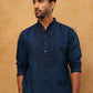Silk Blend Embroidered Kurta Pyjama Set for Men (65KP 5399 Royal ) [FF] [B-1-2]