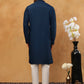 Silk Blend Embroidered Kurta Pyjama Set for Men (65KP 5399 Royal ) [FF] [B-1-2]