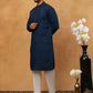 Silk Blend Embroidered Kurta Pyjama Set for Men (65KP 5399 Royal ) [FF] [B-1-2]