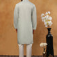 Silk Blend Embroidered Kurta Pyjama (65KP 5400 Blue ) [FF] [B-1-2]