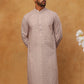 Cotton Blend Printed & Embroidered Kurta Pyjama (65KP 5402 Beige ) [FF] [Q-12-13]