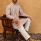 Cotton Blend Printed & Embroidered Kurta Pyjama (65KP 5402 Beige ) [FF] [Q-12-13]