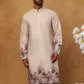 Men’s Cotton Blend Printed Kurta Pyjama (65KP 5404 Peach ) [FF] [B-1-2]