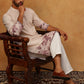 Men’s Cotton Blend Printed Kurta Pyjama (65KP 5404 Peach ) [FF] [B-1-2]