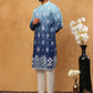 Printed Cotton Blend Kurta Pyjama Set (65KP 5405 Blue ) [FF] [P-8-7]