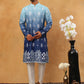 Printed Cotton Blend Kurta Pyjama Set (65KP 5405 Blue ) [FF] [P-8-7]