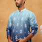 Printed Cotton Blend Kurta Pyjama Set (65KP 5405 Blue ) [FF] [P-8-7]