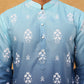 Printed Cotton Blend Kurta Pyjama Set (65KP 5405 Blue ) [FF] [P-8-7]