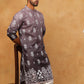 Printed Cotton Blend Kurta Pyjama Set (65KP 5405 Charcoal ) [FF] [P-8-7]