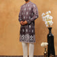 Printed Cotton Blend Kurta Pyjama Set (65KP 5405 Charcoal ) [FF] [P-8-7]