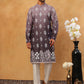 Printed Cotton Blend Kurta Pyjama Set (65KP 5405 Charcoal ) [FF] [P-8-7]