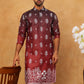 Printed Cotton Blend Kurta Pyjama Set (65KP 5405 Maroon ) [FF] [P-8-7]