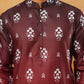 Printed Cotton Blend Kurta Pyjama Set (65KP 5405 Maroon ) [FF] [P-8-7]