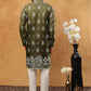 Printed Cotton Blend Kurta Pyjama Set (65KP 5405 Olive ) [FF] [P-8-7]