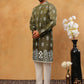 Printed Cotton Blend Kurta Pyjama Set (65KP 5405 Olive ) [FF] [P-8-7]