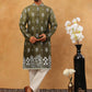 Printed Cotton Blend Kurta Pyjama Set (65KP 5405 Olive ) [FF] [P-8-7]