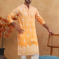 Printed Cotton Blend Kurta Pyjama Set (65KP 5405 Orange ) [FF] [P-8-7]
