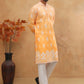 Printed Cotton Blend Kurta Pyjama Set (65KP 5405 Orange ) [FF] [P-8-7]