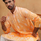 Printed Cotton Blend Kurta Pyjama Set (65KP 5405 Orange ) [FF] [P-8-7]